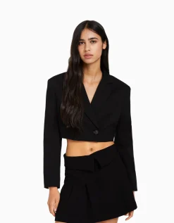 FEMME BERSHKA Vêtements*Mini-jupe tailoring plissée