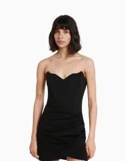 FEMME BERSHKA Vêtements*Mini-robe corset portefeuille