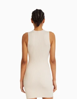 FEMME BERSHKA Vêtements*Mini-robe maille bord-côte