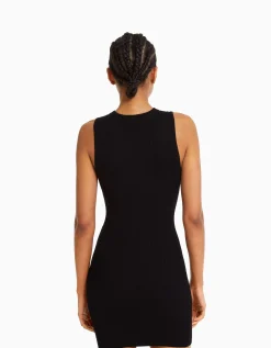FEMME BERSHKA Vêtements*Mini-robe maille bord-côte