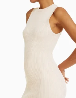 FEMME BERSHKA Vêtements*Mini-robe maille bord-côte