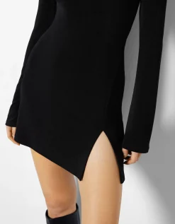 FEMME BERSHKA Robes*Mini-robe manches longues évasées col montant