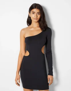 FEMME BERSHKA Robes*Mini-robe manches longues asymétrique cut out