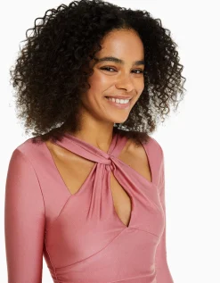 FEMME BERSHKA Vêtements*Mini-robe manches longues lanières croisées