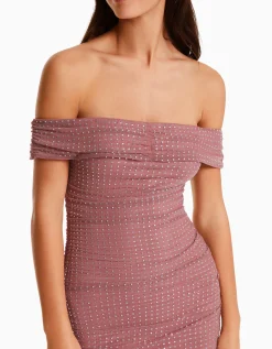 FEMME BERSHKA Vêtements*Mini-robe résille encolure bateau