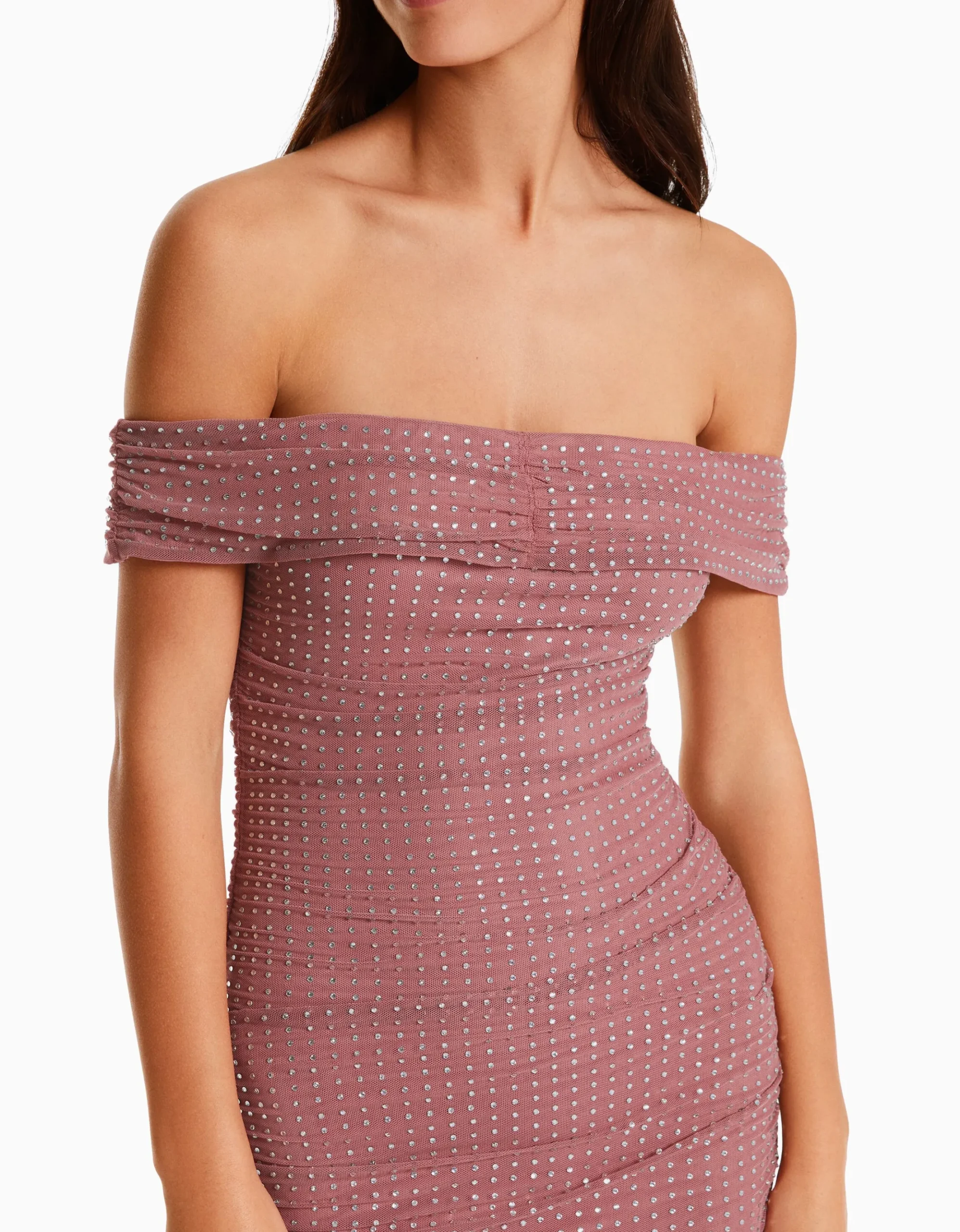 FEMME BERSHKA Vêtements*Mini-robe résille encolure bateau