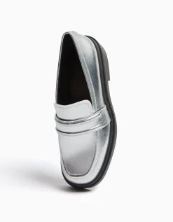 FEMME BERSHKA BSK Teen*Mocassins métallisés