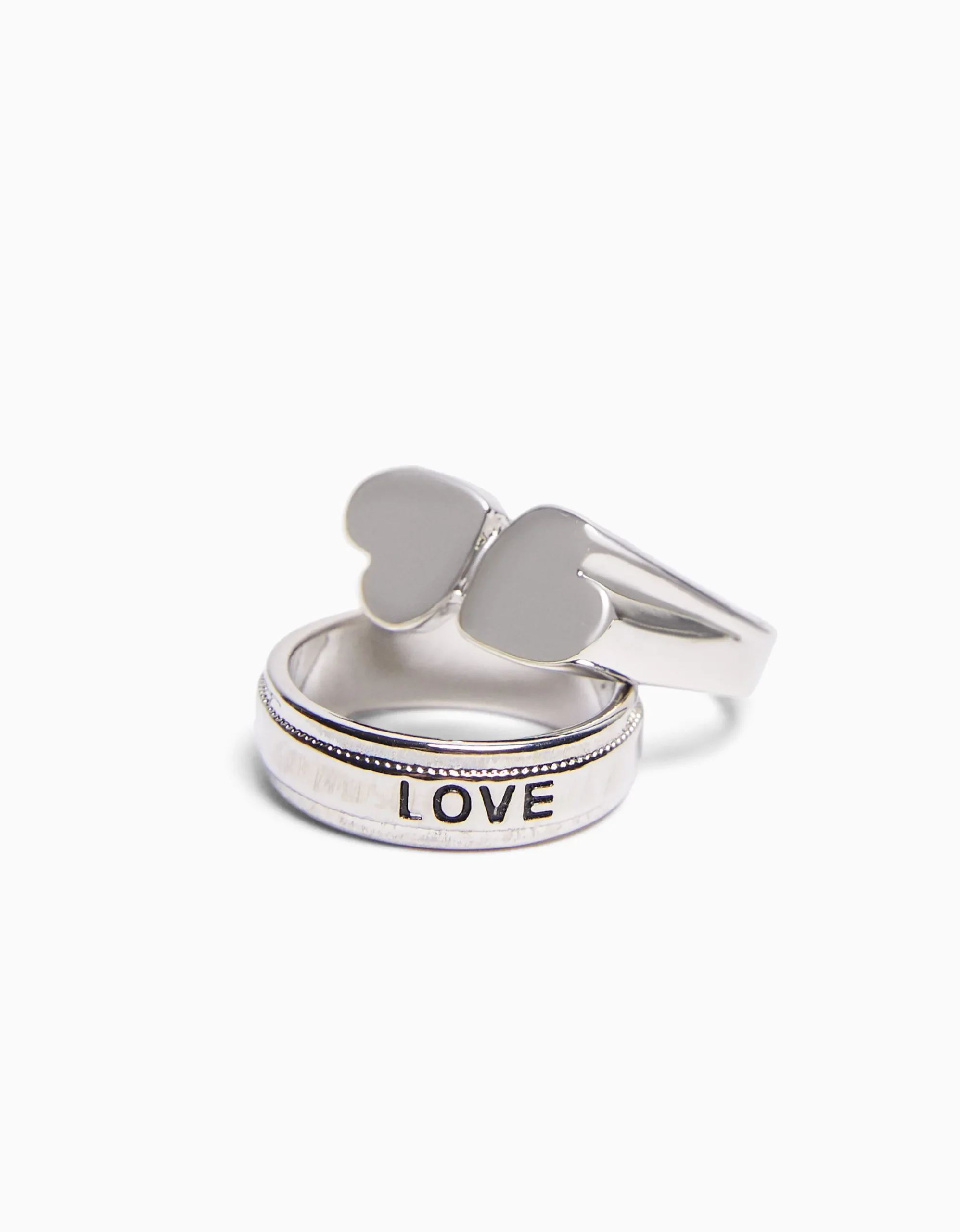 HOMME BERSHKA One Love*Pack 3 bagues love