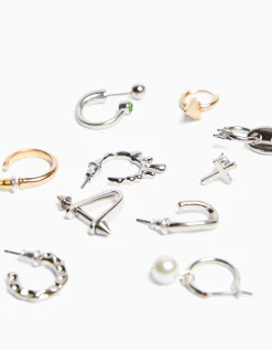 HOMME BERSHKA Tout voir*Pack 10 boucles d’oreilles anneau