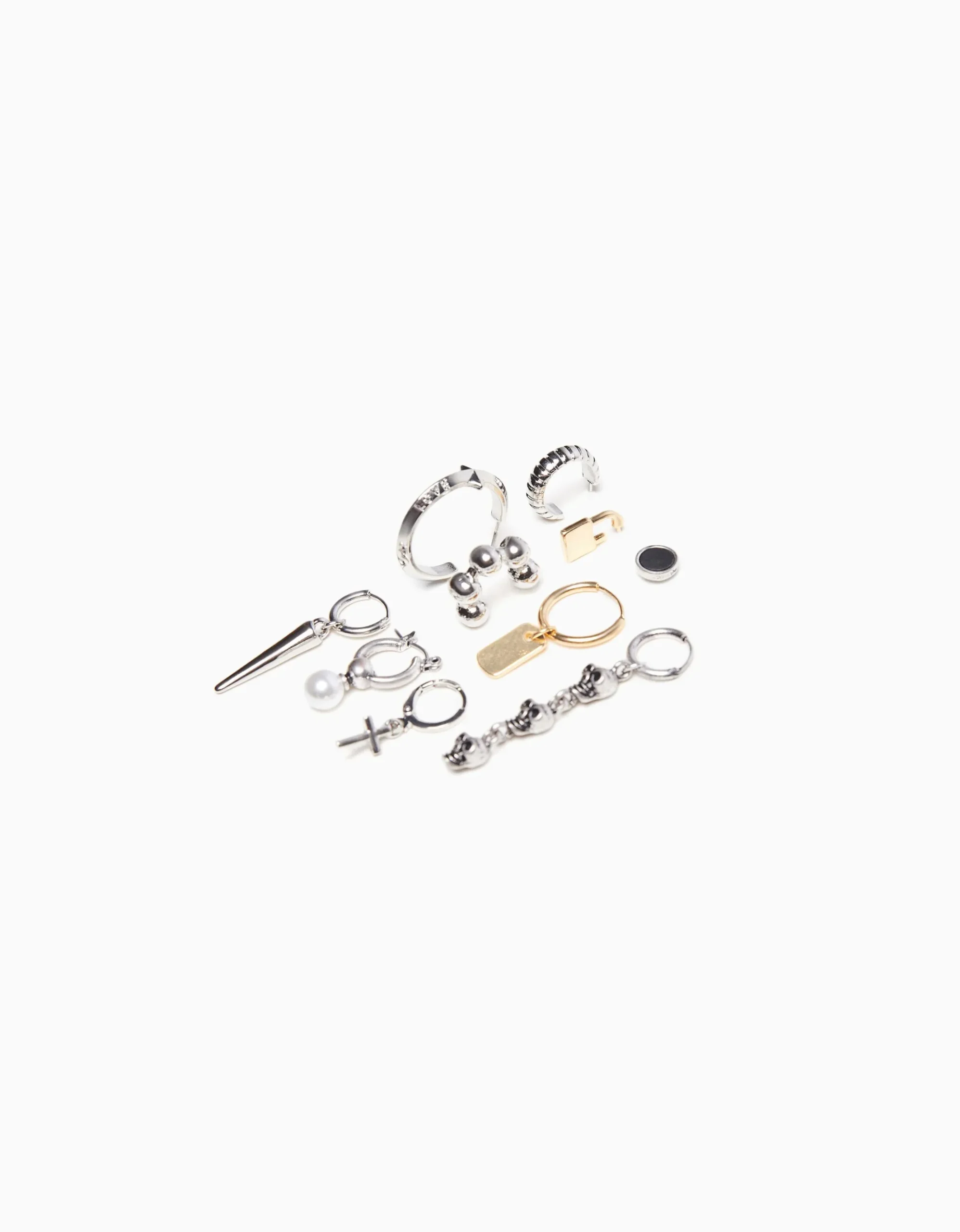 HOMME BERSHKA Tout voir*Pack 10 boucles d’oreilles croix