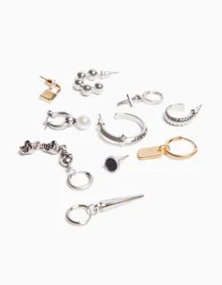 HOMME BERSHKA Tout voir*Pack 10 boucles d’oreilles croix