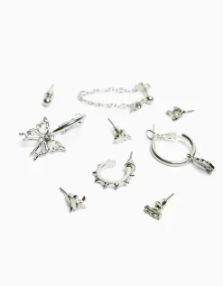 FEMME BERSHKA Tout voir*Pack 9 boucles d’oreilles ear cuff edgy