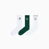 HOMME BERSHKA Chaussettes*Pack 3 chaussettes brodées varsity