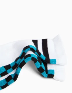 HOMME BERSHKA Chaussettes*Pack 3 chaussettes imprimé damier