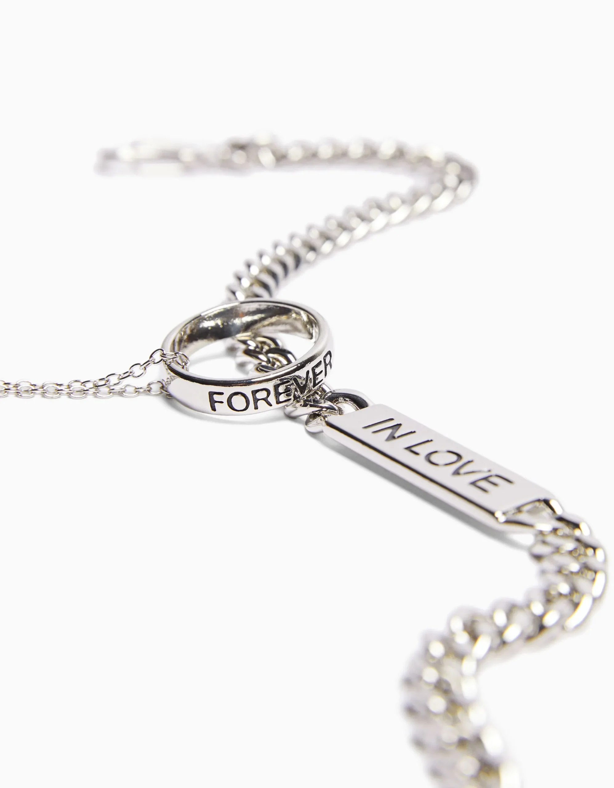 HOMME BERSHKA One Love*Pack 2 colliers bague
