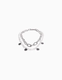 HOMME BERSHKA Tout voir*Pack 2 colliers perles fantaisie et maillons