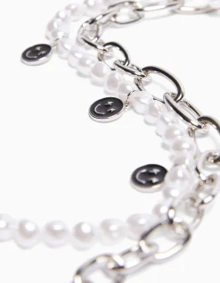 HOMME BERSHKA Tout voir*Pack 2 colliers perles fantaisie et maillons