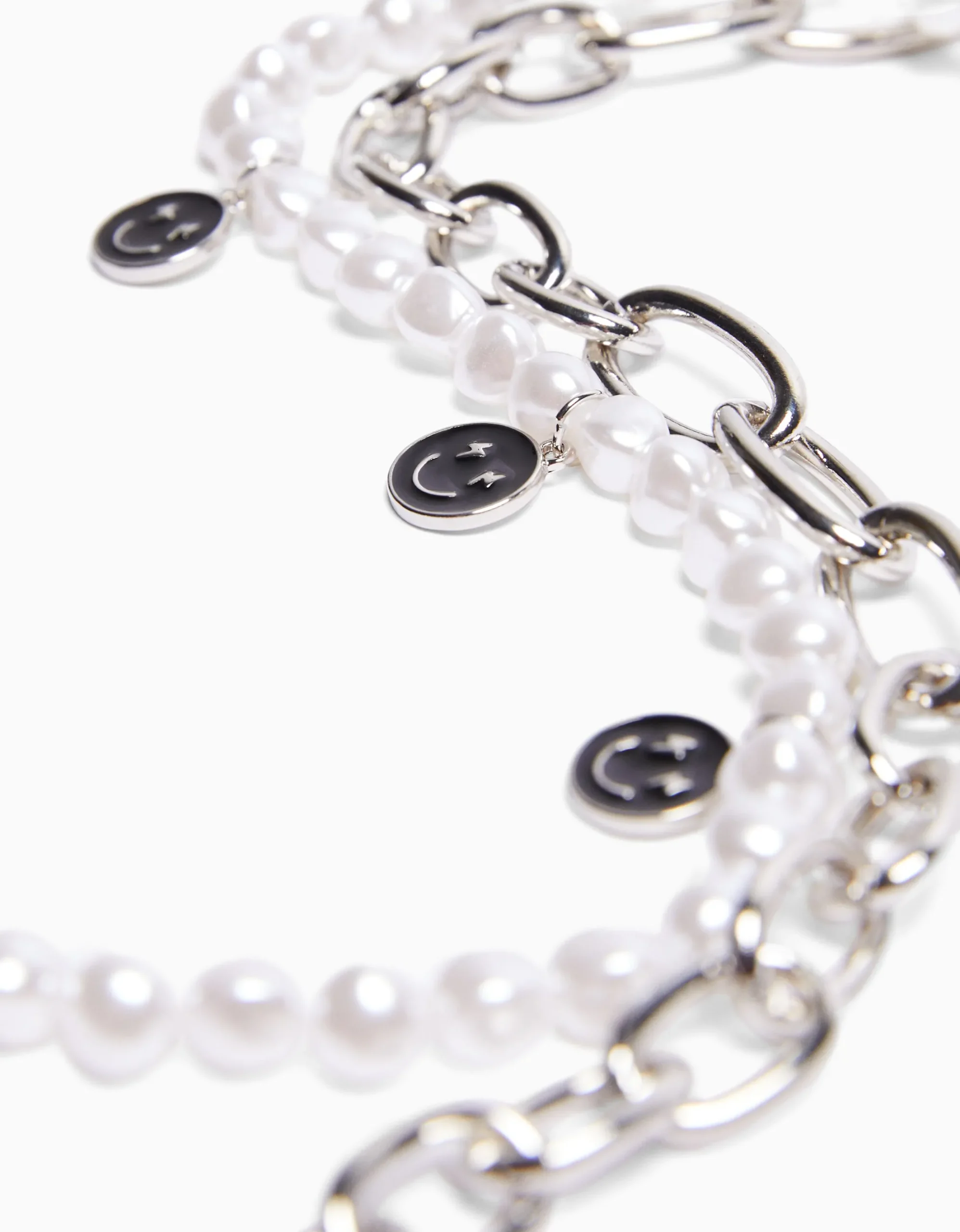 HOMME BERSHKA Tout voir*Pack 2 colliers perles fantaisie et maillons