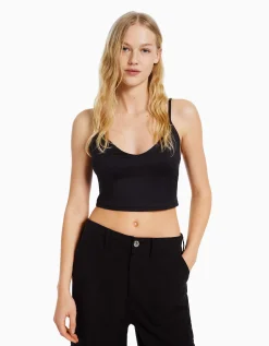 FEMME BERSHKA Packs*Pack 3 crop tops bretelles