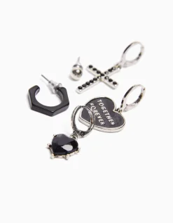 HOMME BERSHKA One Love*Pack 10 paires de boucles d’oreilles love