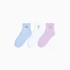 FEMME BERSHKA Chaussettes*Pack 3 paires de socquettes brodées