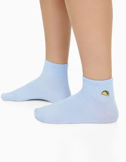 FEMME BERSHKA Chaussettes*Pack 3 paires de socquettes brodées