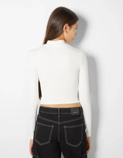 FEMME BERSHKA Packs*Pack 2 T-shirts manches longues col montant