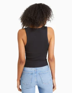 FEMME BERSHKA Tee-shirts*Pack 2 T-shirts sans manches bord-côte