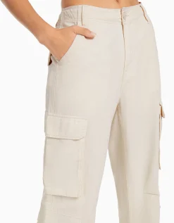 FEMME BERSHKA Pantalons*Pantalon cargo moulant serge multipoches