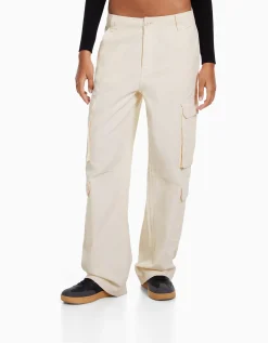 FEMME BERSHKA Vêtements*Pantalon cargo moulant serge multipoches