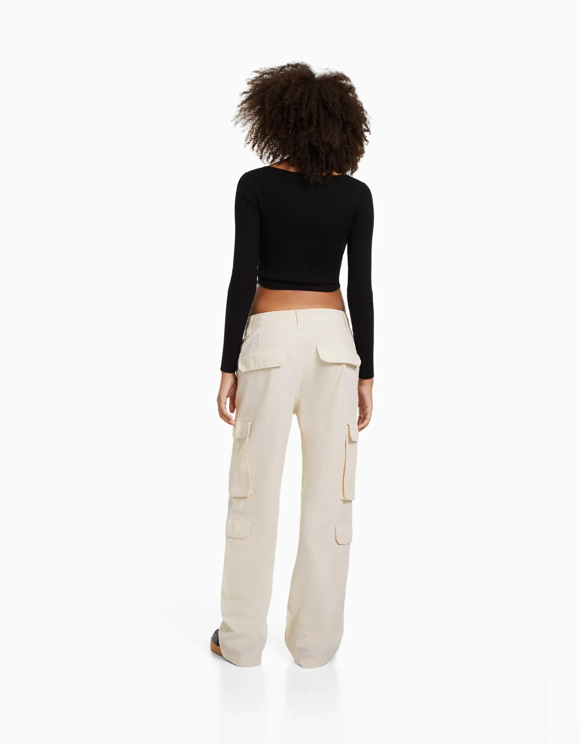 FEMME BERSHKA Vêtements*Pantalon cargo moulant serge multipoches