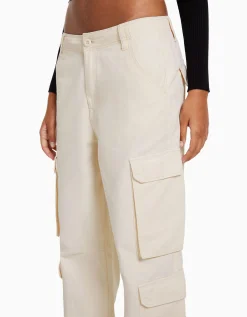 FEMME BERSHKA Vêtements*Pantalon cargo moulant serge multipoches