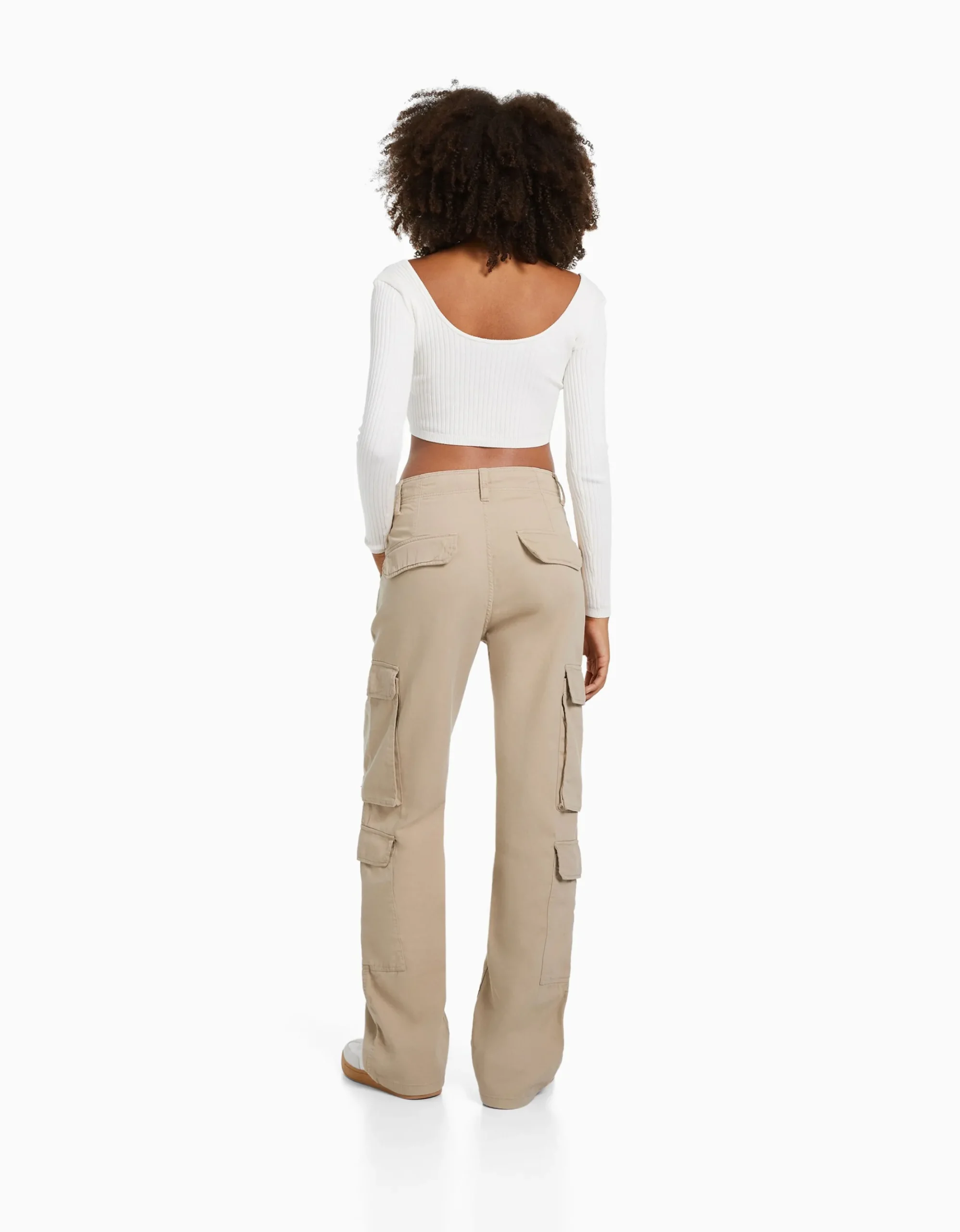 FEMME BERSHKA Vêtements*Pantalon cargo moulant serge multipoches