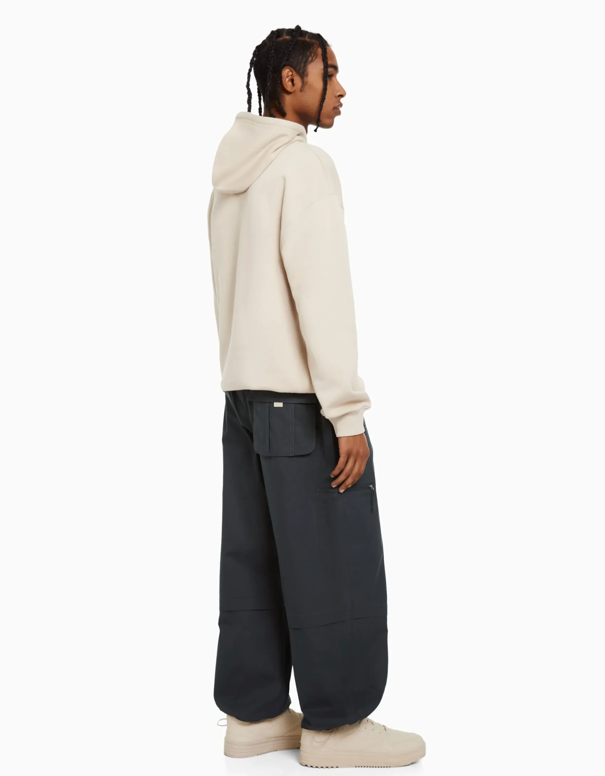 HOMME BERSHKA Pantalons*Pantalon cargo parachute coton