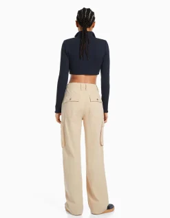 FEMME BERSHKA Pantalons*Pantalon cargo straight