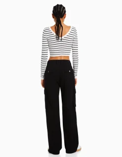 FEMME BERSHKA Pantalons*Pantalon cargo straight