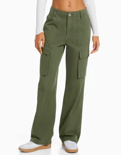 FEMME BERSHKA Pantalons*Pantalon cargo straight