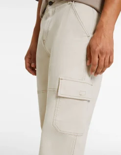 HOMME BERSHKA Pantalons*Pantalon cargo wide coutures contrastes