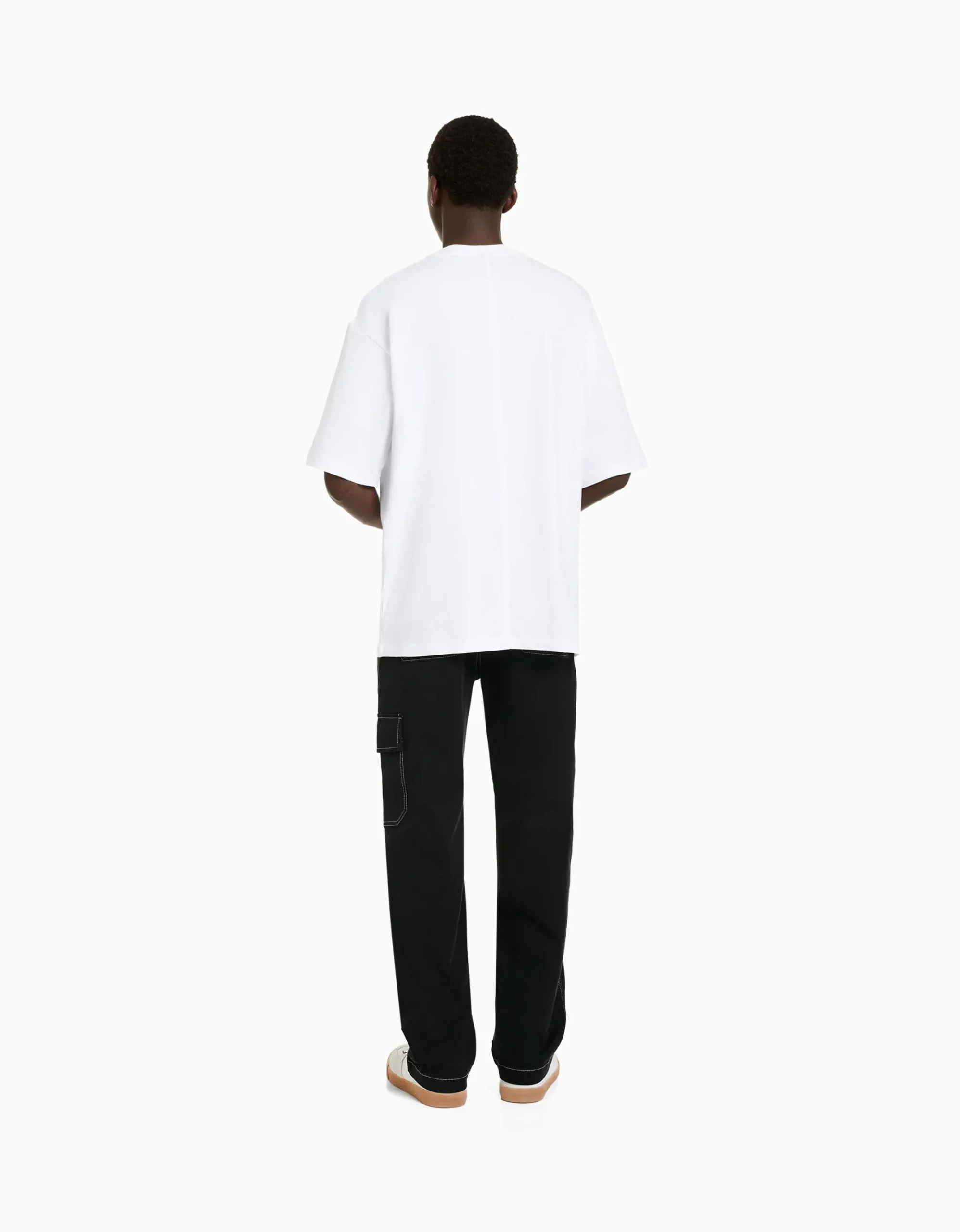 HOMME BERSHKA Vêtements*Pantalon cargo wide coutures contrastes