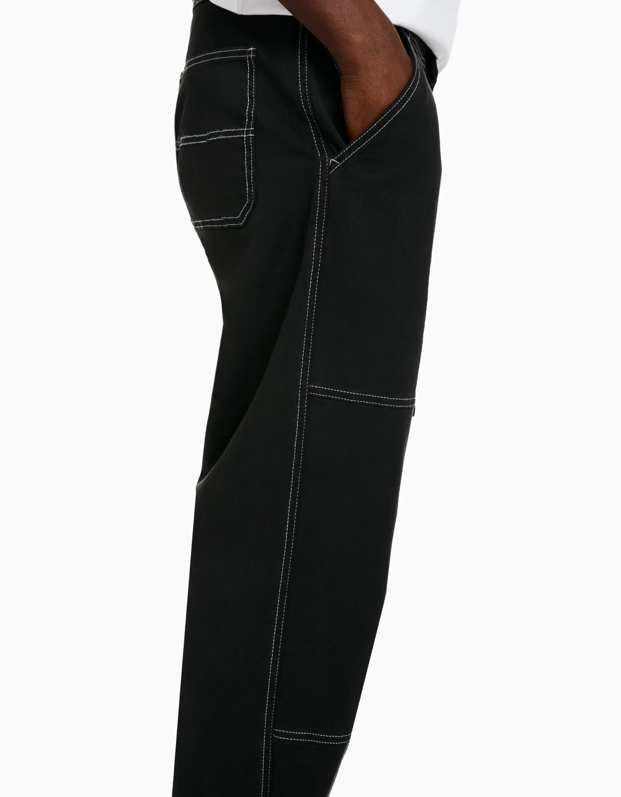 HOMME BERSHKA Vêtements*Pantalon cargo wide coutures contrastes
