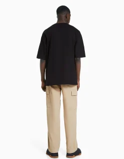 HOMME BERSHKA Vêtements*Pantalon cargo wide fil contraste