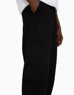 HOMME BERSHKA Vêtements*Pantalon cargo wide leg coton