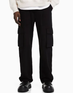 HOMME BERSHKA Vêtements*Pantalon cargo wide leg coton