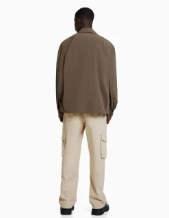 HOMME BERSHKA Vêtements*Pantalon cargo wide leg coton