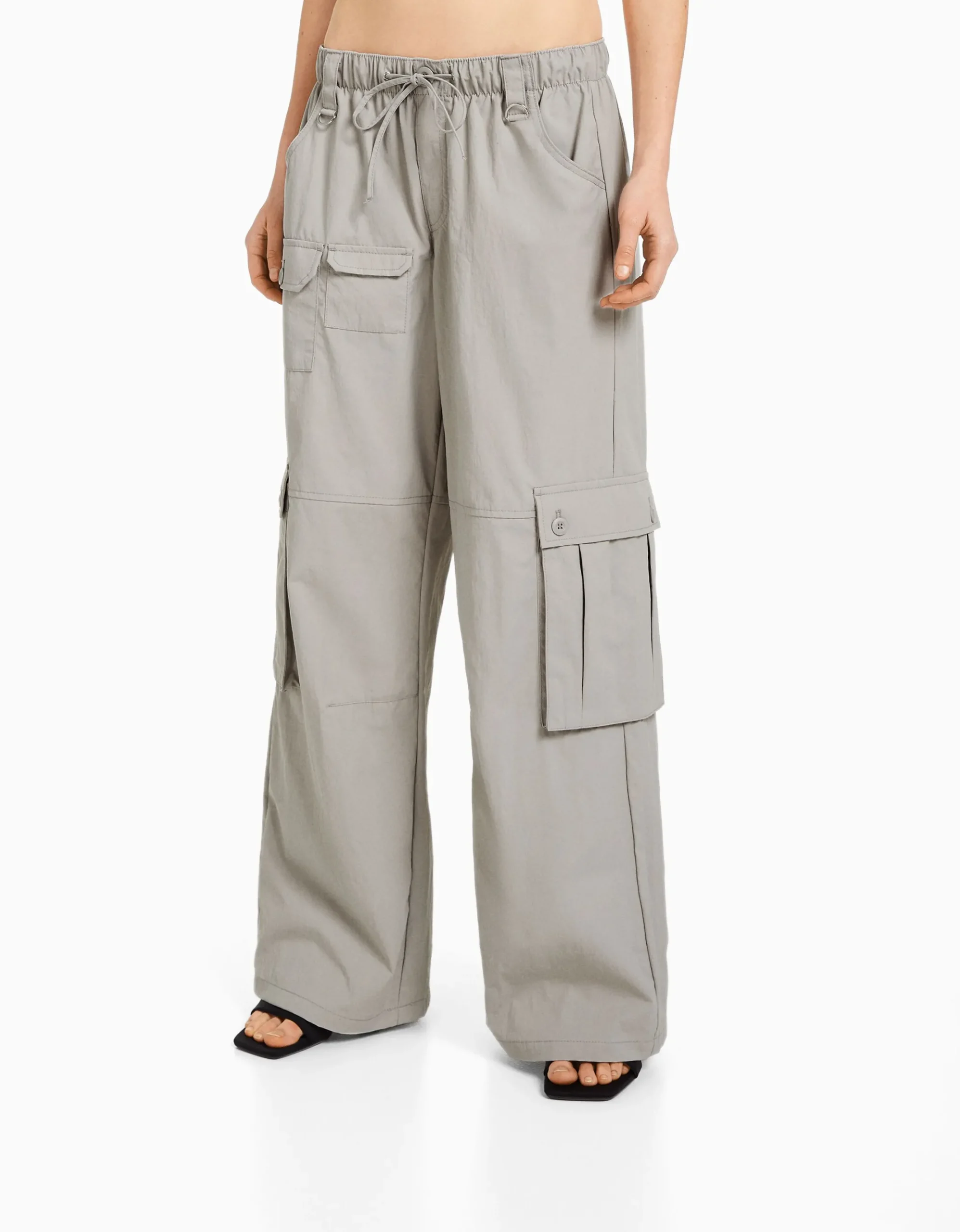 FEMME BERSHKA Vêtements*Pantalon cargo wide leg multipoches