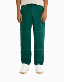 HOMME BERSHKA Twin sets*Pantalon carpenter coton