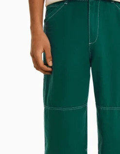 HOMME BERSHKA Twin sets*Pantalon carpenter coton