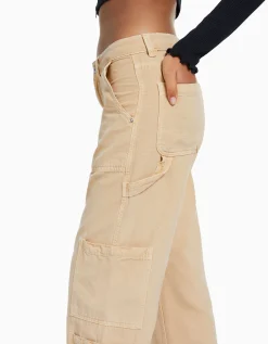 FEMME BERSHKA Pantalons*Pantalon carpenter loose fit toile