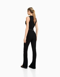 FEMME BERSHKA Pantalons*Pantalon flare ottoman