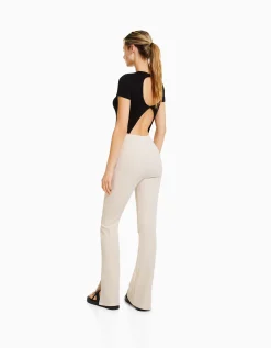 FEMME BERSHKA Pantalons*Pantalon flare ottoman